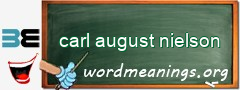 WordMeaning blackboard for carl august nielson